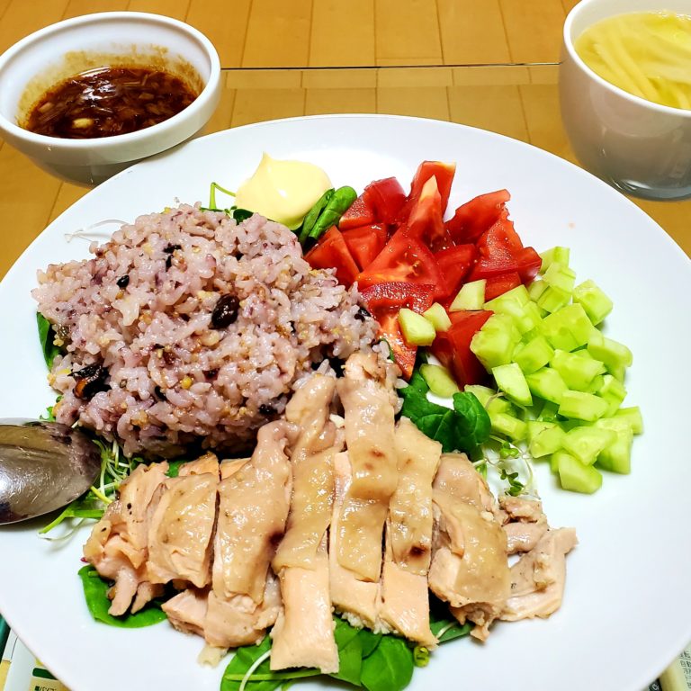 【男の手料理】炊くだけ海南鶏飯。